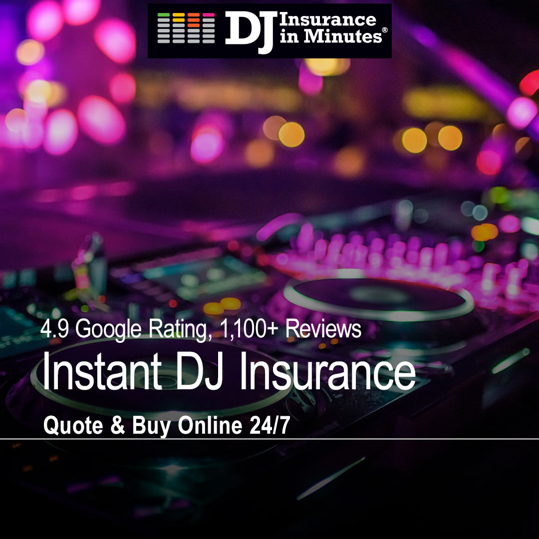 DJ Insurance Liability up to 5 Million, Gear & Crime Protection